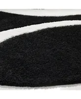 Safavieh Florida Shag SG474 Black and Ivory 6'7" x 6'7" Round Area Rug