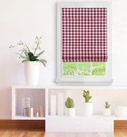 Achim Buffalo Check Cordless Roman Window Shade