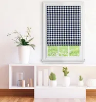 Achim Buffalo Check Cordless Roman Window Shades