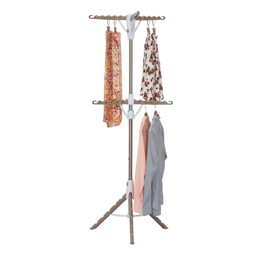 Household Essentials 2-Tier Tripod Clothes Dryer with Hanging Clothespins