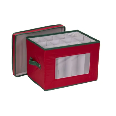 Household Essentials Holiday Stemware Flute Storage Box