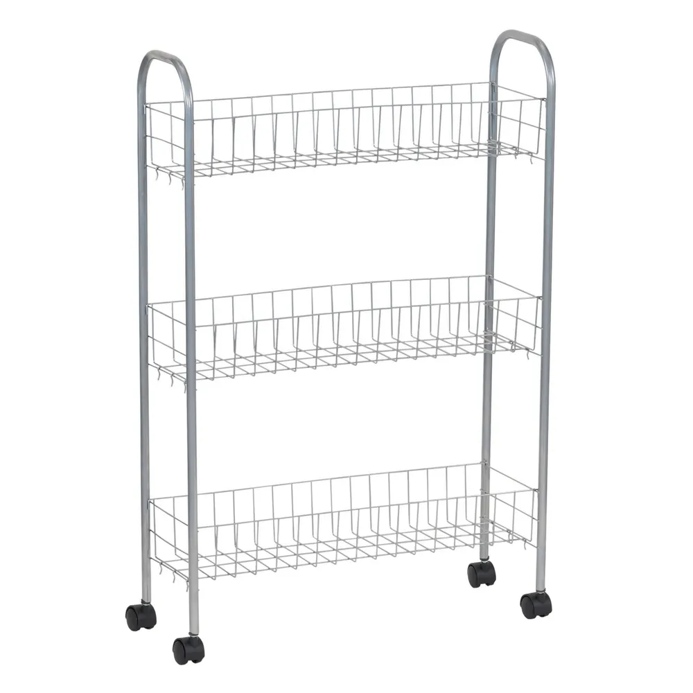 Household Essentials Slimline 3-Shelf Utility Cart