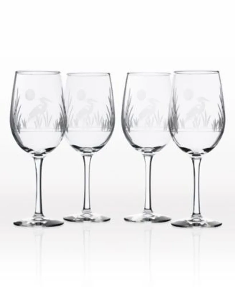 Rolf Glass Aspen Leaf All Purpose Wine 18oz - Set of 4 Glasses