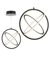 Jonathan Y Orbit Adjustable Integrated Led Metal Pendant