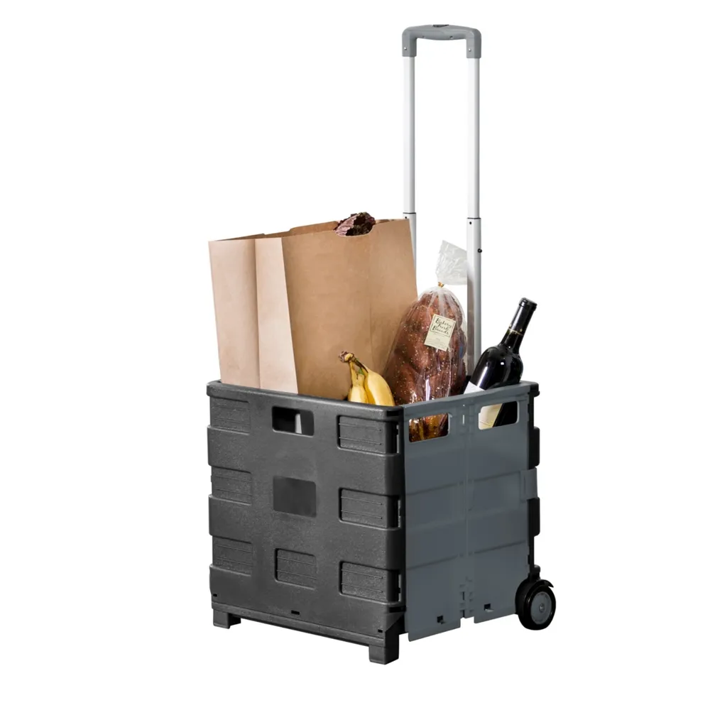 Honey Can Do Fold-Up Rolling Storage Cart with Handle