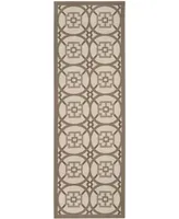 Safavieh Courtyard CY7476 Beige and Dark Beige 2'3" x 6'7" Sisal Weave Runner Outdoor Area Rug