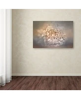 Jai Johnson 'Blushing Silver And Gold Peony' Canvas Art - 32" x 22" x 2"