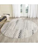 Safavieh Retro RET2136 Cream and Gray 6' x 6' Round Area Rug