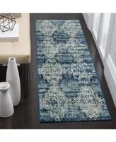 Safavieh Evoke EVK266 Royal and Ivory 2'2" x 7' Runner Area Rug