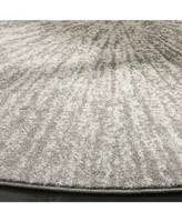 Safavieh Evoke EVK228 Dark Gray and Ivory 6'7" x 6'7" Round Area Rug