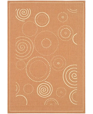 Safavieh Courtyard CY1906 Terracotta and Natural 5'3" x 7'7" Outdoor Area Rug