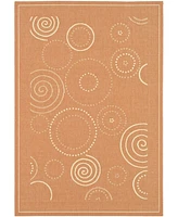 Safavieh Courtyard CY1906 Terracotta and Natural 5'3" x 7'7" Outdoor Area Rug