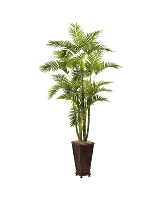 Nearly Natural 6.5' Areca w/ Decorative Planter