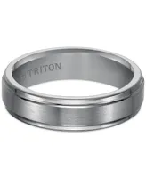 Triton Men's Tungsten Carbide Ring, 6mm Comfort Fit Wedding Band