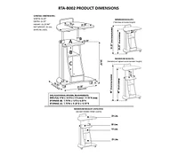 Techni Mobili Sit-to-Stand Rolling Adjustable Laptop Cart