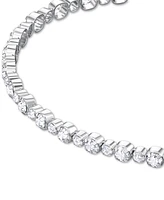 Swarovski Silver-Tone Crystal Slider Bracelet