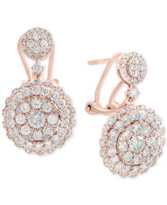 Rock Candy by Effy Diamond Cluster Drop Earrings (2-1/10 ct. t.w.) 14k Yellow Gold (Also available rose gold)