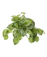 Nearly Natural 11" Watermelon Peperomia Hanging Artificial Bush Plant (Set of 12) (Real Touch)