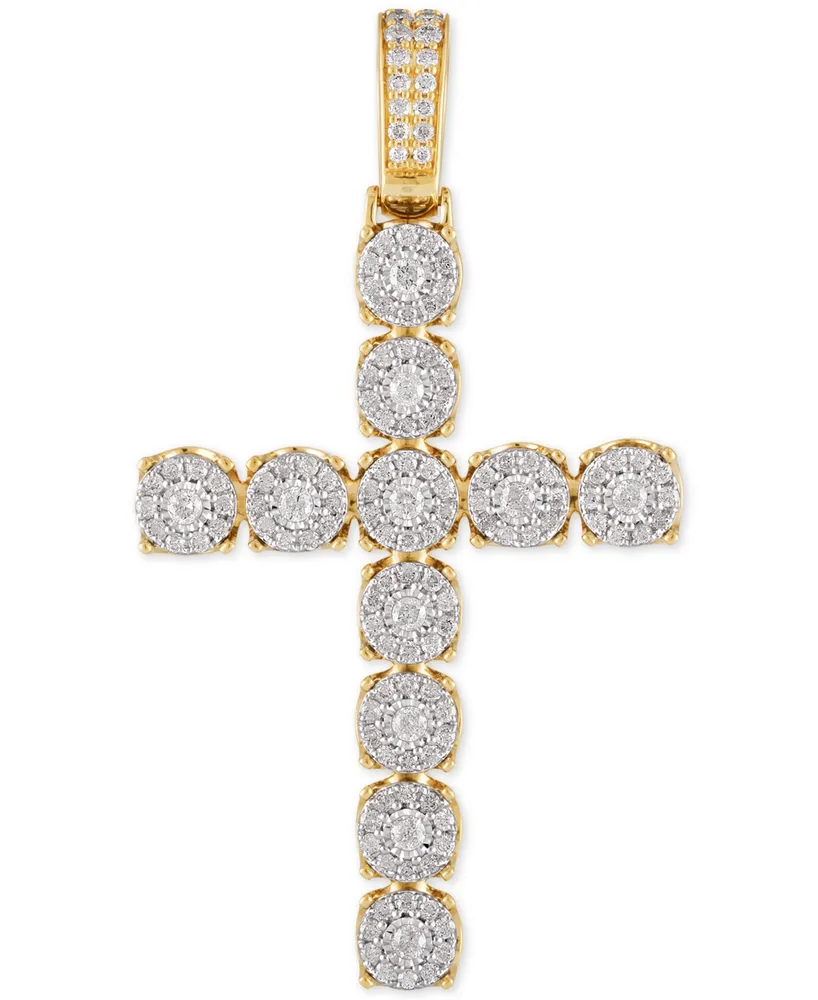 Diamond Cross Pendant (2-1/2 ct. t.w.) in 10k Gold & White Gold