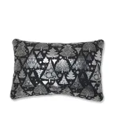 Pillow Perfect Metallic Christmas Trees Lumbar Pillow