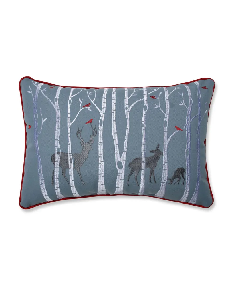 Pillow Perfect Christmas Woodland Deer Lumbar Pillow