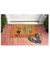 Home & More Cactus Welcome Coir/Vinyl Doormat, 17" x 29"