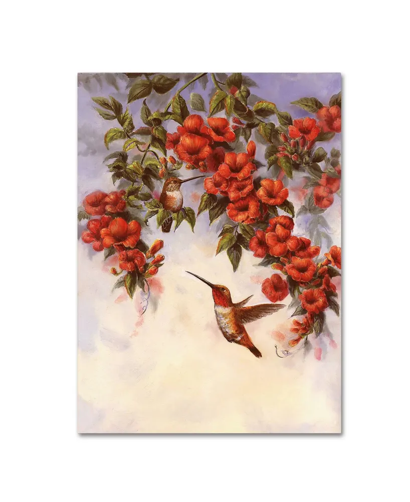 Wanda Mumm 'Hummingbird E' Canvas Art - 32" x 24" x 2"