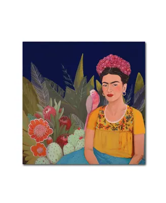 Sylvie Demers 'Frida A Casa Azul Revisitated' Canvas Art - 14" x 14" x 2"