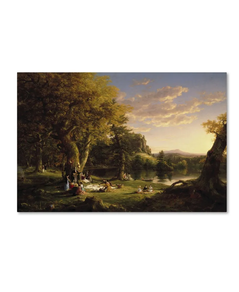 Thomas Cole 'The Picnic' Canvas Art - 32" x 22" x 2"