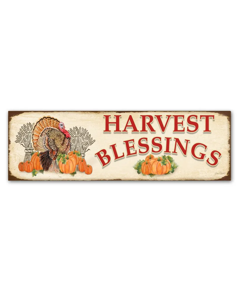 Jean Plout 'Thanksgiving 3' Canvas Art - 19" x 6" x 2"