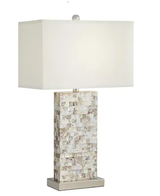 Pacific Coast Mother of Pearl Rectangle Block Table Lamp