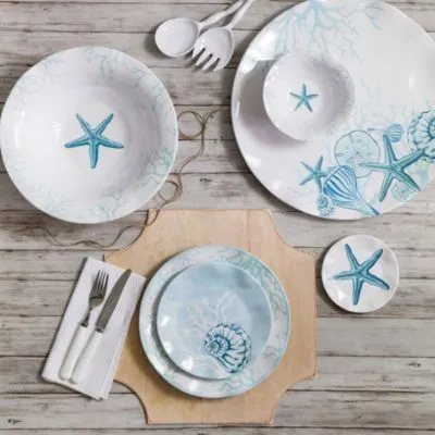 Q Squared Captiva Melamine Dinnerware Collection