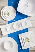 Q Squared Ruffle Square White Melamine Collection