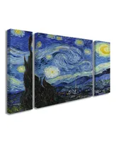 Vincent van Gogh 'Starry Night' Multi Panel Art Set Large - 41" x 30" x 2"