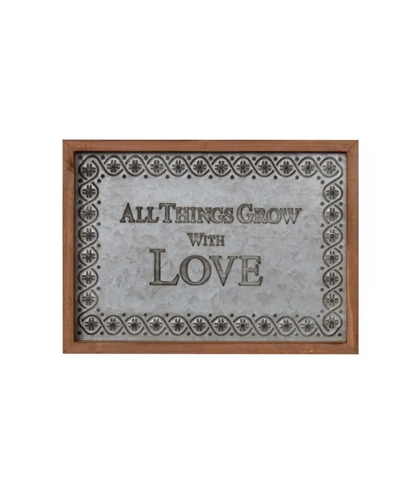 Danya B. "All Things Grow with Love" Framed Metal Art