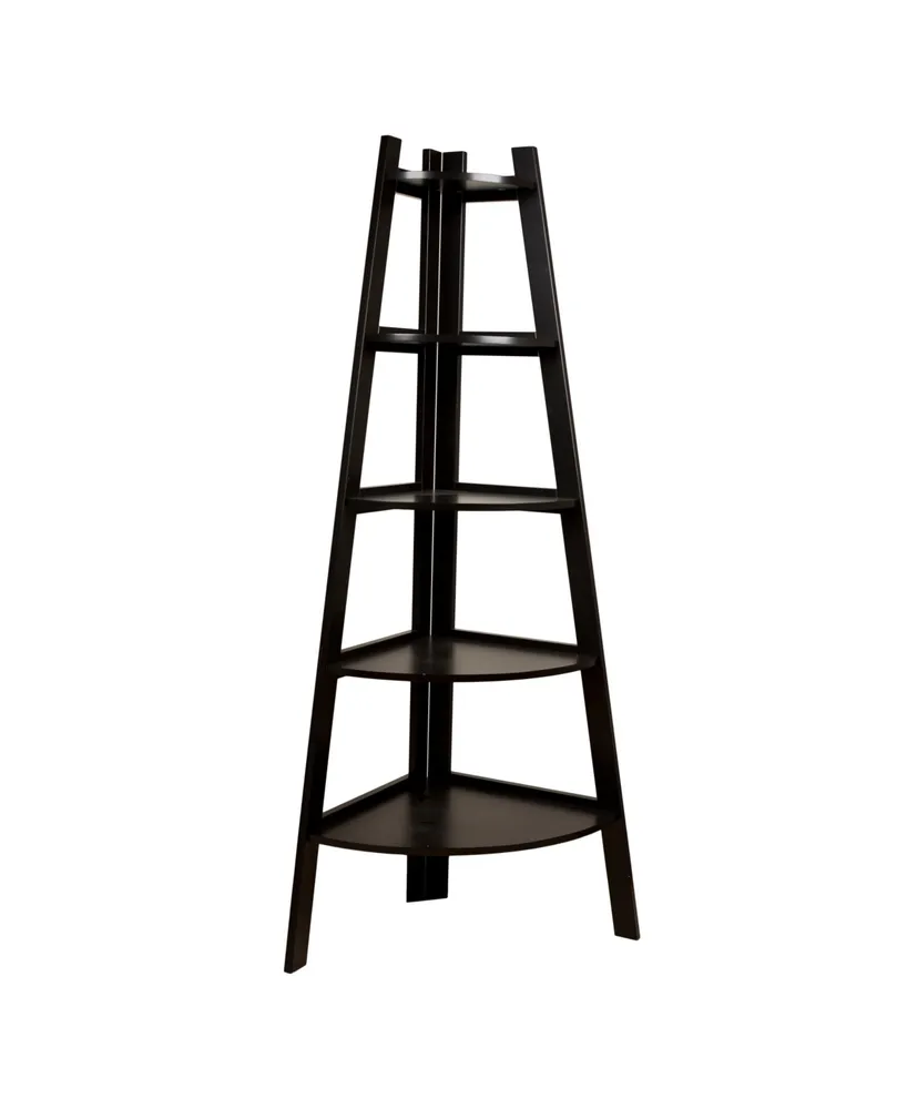 Danya B. Five Tier Corner Ladder Display Bookshelf