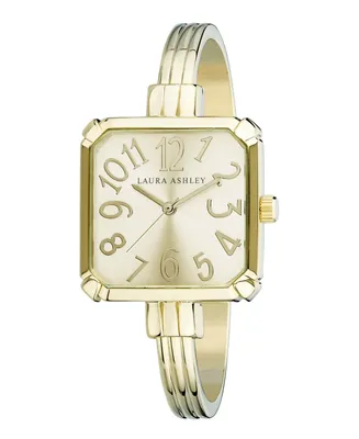 Laura Ashley Gold Skinny Bangle Square Watch