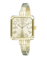Laura Ashley Gold Skinny Bangle Square Watch