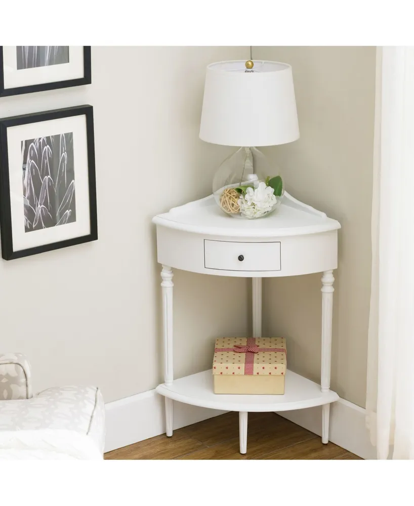 Leick Home Favorite Finds Corner Stand Table with Storage
