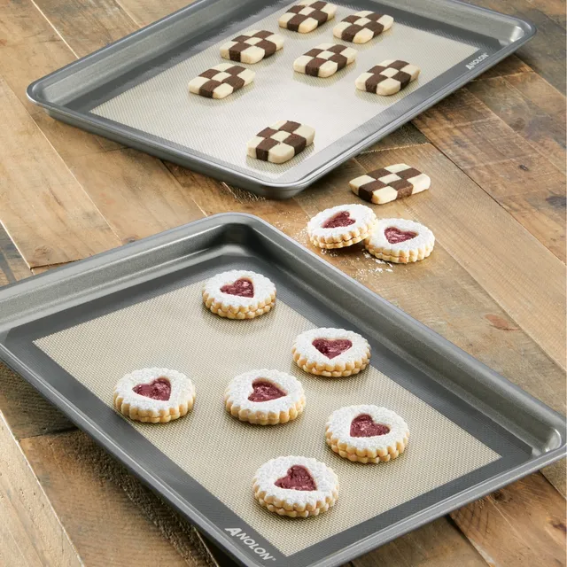 Zulay Kitchen Macaron Silicone Baking Mats 4-pc - Gray