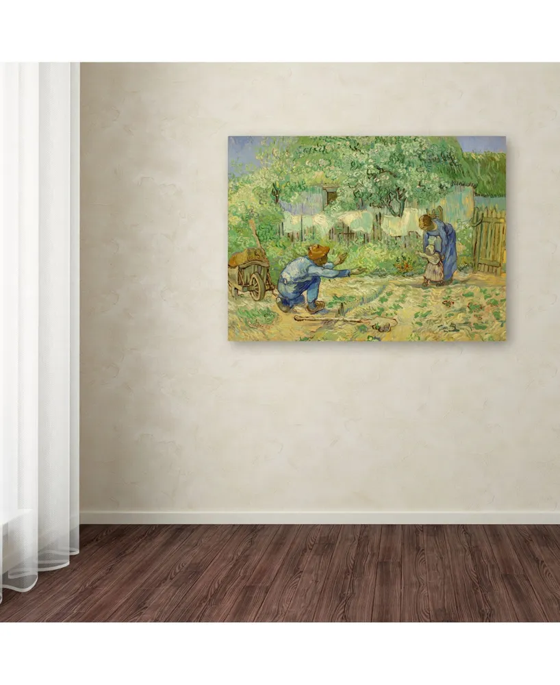 Vincent van Gogh 'First Steps' Canvas Art - 19" x 14" x 2"