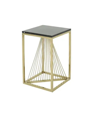 Arvid Modern Faux Marble Accent Table