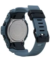 G-Shock Men's Analog Digital Step Tracker Gray-Blue Resin Strap Watch 48.6mm