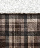 Woolrich Tasha Plaid Electric Reversible Faux-Fur to Berber Throw, 60" x 70"