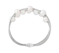 Honora Cultured Freshwater Pearl (8-9mm) Bangle Bracelet in Sterling Silver