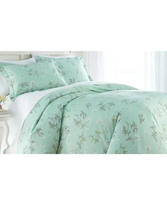 Southshore Fine Linens Forget Me Not Cotton Reversible 3 Piece Duvet Cover Set