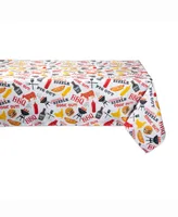 Bbq Fun Print Outdoor Table cloth with Zipper 60" X 84"