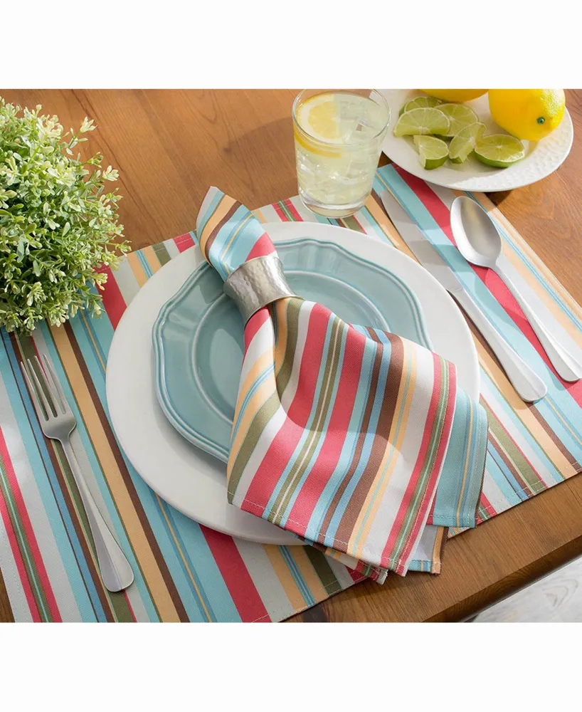 Summer Stripe Outdoor Napkin Set of 6