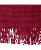 Solid Wine Heavyweight Fringed Napkin Set of 6