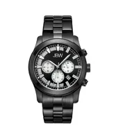 Jbw Men's Delano Diamond (1/5 ct.t.w.) Black Ion-Plated Stainless Steel Watch